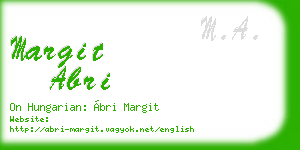 margit abri business card